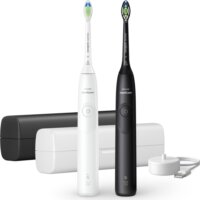 Philips Sonicare Series 5300 elektromos fogkefe dupla csomag, Fekete-Fehér