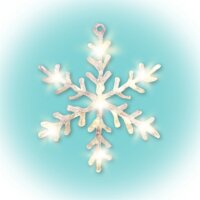 Home KID 701/WW LED-es hókristály ablakdísz, melegfehér