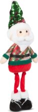 Family Christmas 58759A karácsonyi textil Mikulás figura teleszkópos lábbal