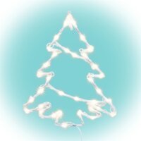 Home KID502WW LED-es fenyőfa ablakdísz, melegfehér