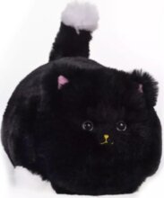 Fekete interaktív plüss cica