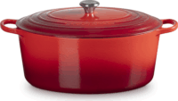 Le Creuset Signature ovális öntöttvas sütő-főzőedény, 40cm, 13,9 l, cseresznyepiros