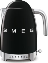 SMEG Retro vízforraló állítható hőfokkal, 1,7 l, fekete