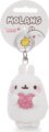 NICI, Molang a nyuszi masnival plüss kulcstartó, 8 cm