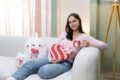 NICI, Molang a nyuszi nyalókával plüssfigura, 48 cm
