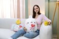 NICI, Molang a nyuszi nyalókával plüssfigura, 48 cm