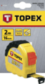 Topex 27C302 mérőszalag, 2 méter / 16mm