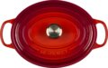 Le Creuset Signature ovális öntöttvas sütő-főzőedény, 31cm, 6,3 l, cseresznyepiros