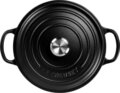 Le Creuset Signature kerek öntöttvas sütő-főzőedény, 22cm, 3,3 l, fekete