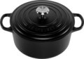 Le Creuset Signature kerek öntöttvas sütő-főzőedény, 22cm, 3,3 l, fekete