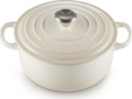 Le Creuset Signature kerek öntöttvas sütő-főzőedény, 22cm, 3,3 l, habcsók