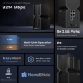 TP-Link Archer BE550 (Wi-Fi 7, BE9300, tri-band, 2,5Gbps, USB 3.0)
