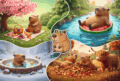 Trefl, Négy évszak kapibarákkal puzzle, 300 darabos
