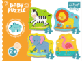 Trefl, Szafari állatok baba puzzle, 18 darabos