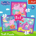 Trefl, Peppa malac mindennapjai 3 az 1-ben puzzle, 20, 36, 50 darabos