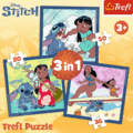 Trefl, Időzés Stitch-csel 3 az 1-ben puzzle, 20, 36, 50 darabos