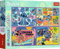 Trefl, Lilo & Stitch 4 az 1-ben puzzle, 4x250 darabos