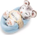 NICI, Alvó hópárduc plüssfigura kosárban, 12 cm