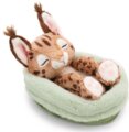 NICI, Alvó hiúz plüssfigura kosárban, 12 cm