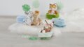 NICI, Alvó hiúz plüssfigura kosárban, 12 cm