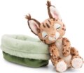 NICI, Alvó hiúz plüssfigura kosárban, 12 cm