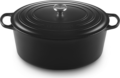 Le Creuset Signature ovális öntöttvas sütő-főzőedény, 40cm, 13,9 l, fekete