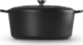 Le Creuset Signature ovális öntöttvas sütő-főzőedény, 40cm, 13,9 l, fekete