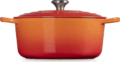 Le Creuset Signature kerek öntöttvas sütő-főzőedény, 28cm, 7,6 l, vulkán