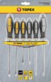 Topex 39D506 csavarhúzó készlet, 6 részes, üthető