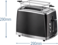 Russell Hobbs Matte Black 26150-56 kenyérpirító, 2 szeletes, matt fekete