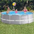 Intex MetalPrism merev falú prémium medence szett, 366 cm