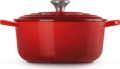 Le Creuset Signature kerek öntöttvas sütő-főzőedény, 22cm, 3,3 l, cseresznyepiros