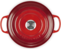 Le Creuset Signature kerek öntöttvas sütő-főzőedény, 22cm, 3,3 l, cseresznyepiros