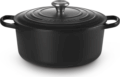 Le Creuset Signature kerek öntöttvas sütő-főzőedény, 28cm, 6,7 l, fekete
