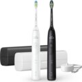 Philips Sonicare 5500 Series elektromos fogkefe dupla csomag, Fekete-Fehér