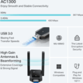 TP-Link Archer T5U Plus USB WiFi adapter (AC1300, Wi-Fi 5)