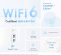 TP-Link Deco X10 (Wi-Fi 6, AX1500, kétsávos, Mesh, 3-Pack)