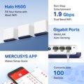 Mercusys Halo H50G (Wi-Fi 5, AC1900, kétsávos, Mesh, 3-Pack)