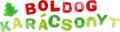 Boldog karácsonyt feliratú zselés ablakdísz