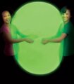 Super Wubble Csodálatos bubi labda, sötétben világító, 75 cm, zöld