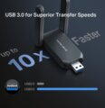 Mercusys MA37BEH USB WiFi adapter (BE6500, Wi-Fi 7)