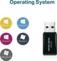 Mercusys MW300UM USB WiFi adapter (N300, Wi-Fi 4)
