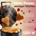 Clatronic Black WA 3832 szív alakú gofrisütő
