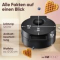 Clatronic Black WA 3832 szív alakú gofrisütő