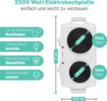 Clatronic DKP 3583 hordozható elektromos főzőlap, 2500W