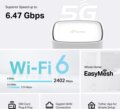 TP-Link Archer NX505 (4G/5G, Wi-Fi 6, AX3000, kétsávos, Gigabit, SIM)