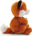 Nici plüss, Alvó kisróka levéllel, kosárban, 12 cm