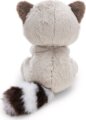 Nici, Alvó plüss mosómedve gombával, kosárban, 12 cm