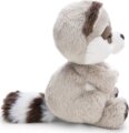 Nici, Alvó plüss mosómedve gombával, kosárban, 12 cm