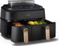 Philips SteamFry+ Dual NA552/00 forrólevegős sütő (9 l)